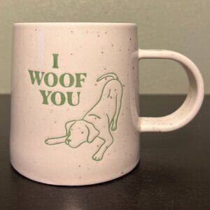 Room Essentials “I WOOF YOU” Dog Puppy Lover Stoneware Mug 🐾 Dog Mom ~ Dog Dad